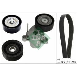  V formos rumbuotas diržas, komplektas