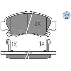  stabdžių trinkelių rinkinys, diskinis stabdys <small>MEYLE-PD: Advanced performance and design.</small>