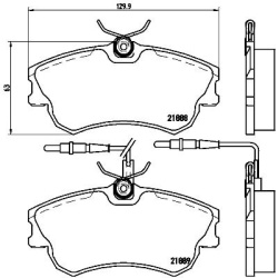  stabdžių trinkelių rinkinys, diskinis stabdys <small>PRIME LINE</small>