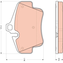  stabdžių trinkelių rinkinys, diskinis stabdys