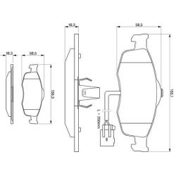  stabdžių trinkelių rinkinys, diskinis stabdys