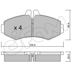  stabdžių trinkelių rinkinys, diskinis stabdys
