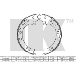  stabdžių trinkelių komplektas, stovėjimo stabdis