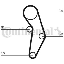  vandens siurblio ir paskirstymo diržo komplektas