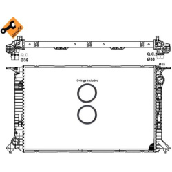  radiatorius, variklio aušinimas <small>EASY FIT</small>