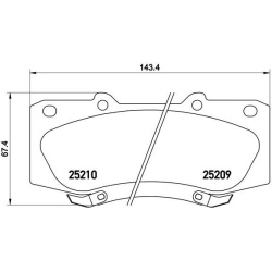  stabdžių trinkelių rinkinys, diskinis stabdys <small>PRIME LINE</small>