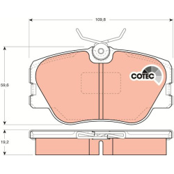  stabdžių trinkelių rinkinys, diskinis stabdys <small>COTEC</small>