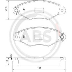  stabdžių trinkelių rinkinys, diskinis stabdys