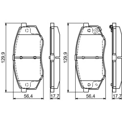  stabdžių trinkelių rinkinys, diskinis stabdys