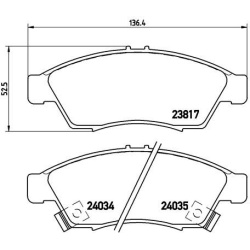  stabdžių trinkelių rinkinys, diskinis stabdys <small>PRIME LINE</small>