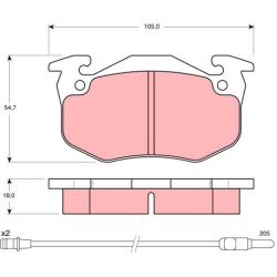 stabdžių trinkelių rinkinys, diskinis stabdys