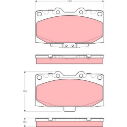  stabdžių trinkelių rinkinys, diskinis stabdys