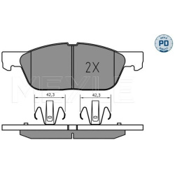  stabdžių trinkelių rinkinys, diskinis stabdys <small>MEYLE-ORIGINAL: True to OE.</small>