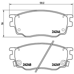  stabdžių trinkelių rinkinys, diskinis stabdys <small>PRIME LINE</small>
