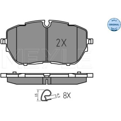  stabdžių trinkelių rinkinys, diskinis stabdys <small>MEYLE-ORIGINAL: True to OE.</small>