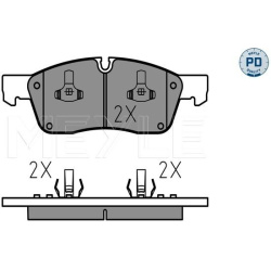  stabdžių trinkelių rinkinys, diskinis stabdys <small>MEYLE-PD: Advanced performance and design.</small>