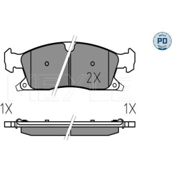  stabdžių trinkelių rinkinys, diskinis stabdys <small>MEYLE-PD: Advanced performance and design.</small>