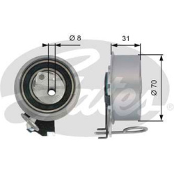  įtempiklio skriemulys, paskirstymo diržas <small>PowerGrip™</small>