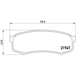  stabdžių trinkelių rinkinys, diskinis stabdys <small>PRIME LINE</small>