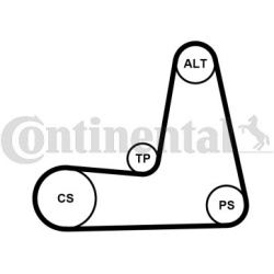  V formos rumbuotas diržas, komplektas