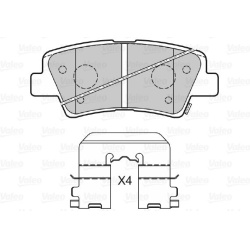  stabdžių trinkelių rinkinys, diskinis stabdys