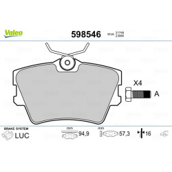  stabdžių trinkelių rinkinys, diskinis stabdys