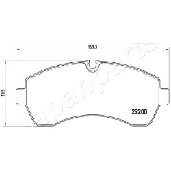  stabdžių trinkelių rinkinys, diskinis stabdys