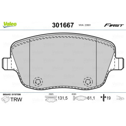  stabdžių trinkelių rinkinys, diskinis stabdys <small>ESSENTIAL</small>