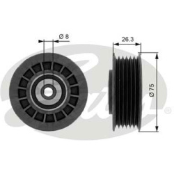  įtempiklio skriemulys, V formos rumbuotas diržas <small>DriveAlign™</small>