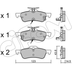  stabdžių trinkelių rinkinys, diskinis stabdys