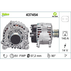  kintamosios srovės generatorius <small>VALEO RE-GEN REMANUFACTURED</small>