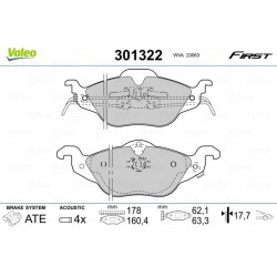  stabdžių trinkelių rinkinys, diskinis stabdys <small>ESSENTIAL</small>