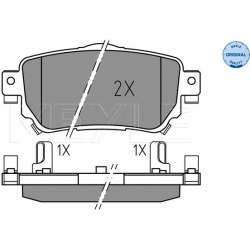  stabdžių trinkelių rinkinys, diskinis stabdys <small>MEYLE-ORIGINAL: True to OE.</small>