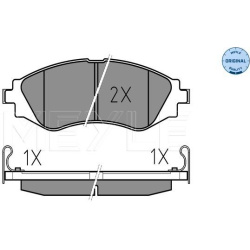  stabdžių trinkelių rinkinys, diskinis stabdys <small>MEYLE-ORIGINAL: True to OE.</small>