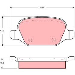  stabdžių trinkelių rinkinys, diskinis stabdys