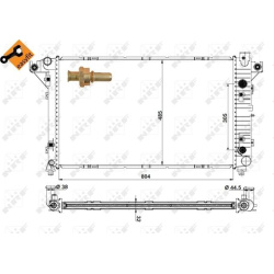  radiatorius, variklio aušinimas <small>EASY FIT</small>