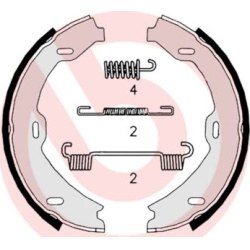  stabdžių trinkelių komplektas, stovėjimo stabdis