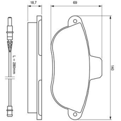  stabdžių trinkelių rinkinys, diskinis stabdys