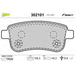  stabdžių trinkelių rinkinys, diskinis stabdys <small>ESSENTIAL</small>