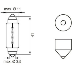 lemputė, bagažinės vidaus lemputė