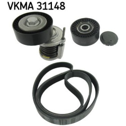  V formos rumbuotas diržas, komplektas