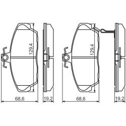  stabdžių trinkelių rinkinys, diskinis stabdys