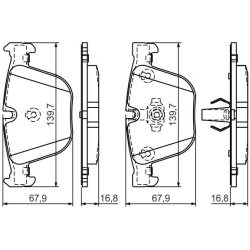  stabdžių trinkelių rinkinys, diskinis stabdys