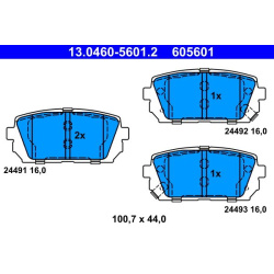  stabdžių trinkelių rinkinys, diskinis stabdys