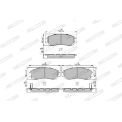  stabdžių trinkelių rinkinys, diskinis stabdys <small>PREMIER</small>