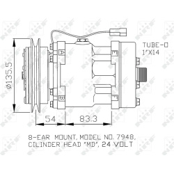  kompresorius, oro kondicionierius <small>EASY FIT</small>
