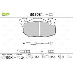  stabdžių trinkelių rinkinys, diskinis stabdys