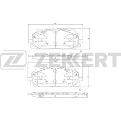  stabdžių trinkelių rinkinys, diskinis stabdys
