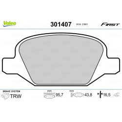  stabdžių trinkelių rinkinys, diskinis stabdys <small>ESSENTIAL</small>