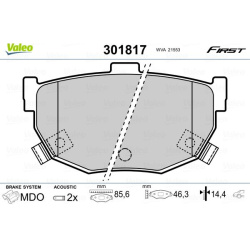  stabdžių trinkelių rinkinys, diskinis stabdys <small>ESSENTIAL</small>